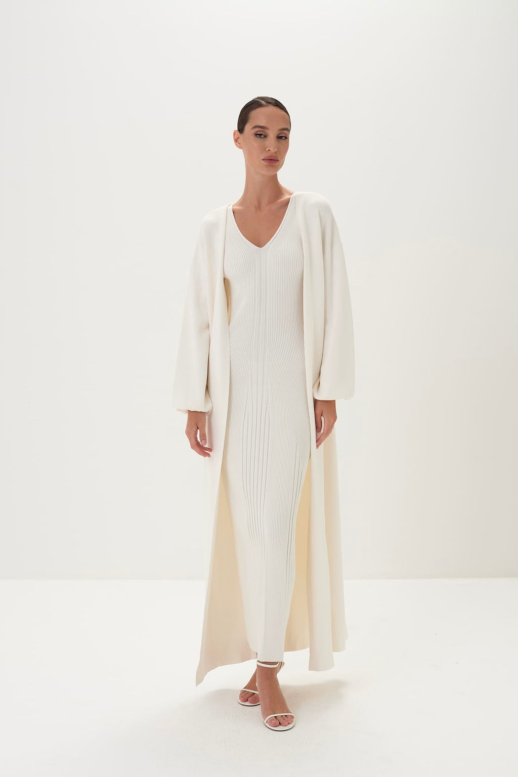 Liana Maxi Dress & Jacket Set in Viscose Knit – NÓRA