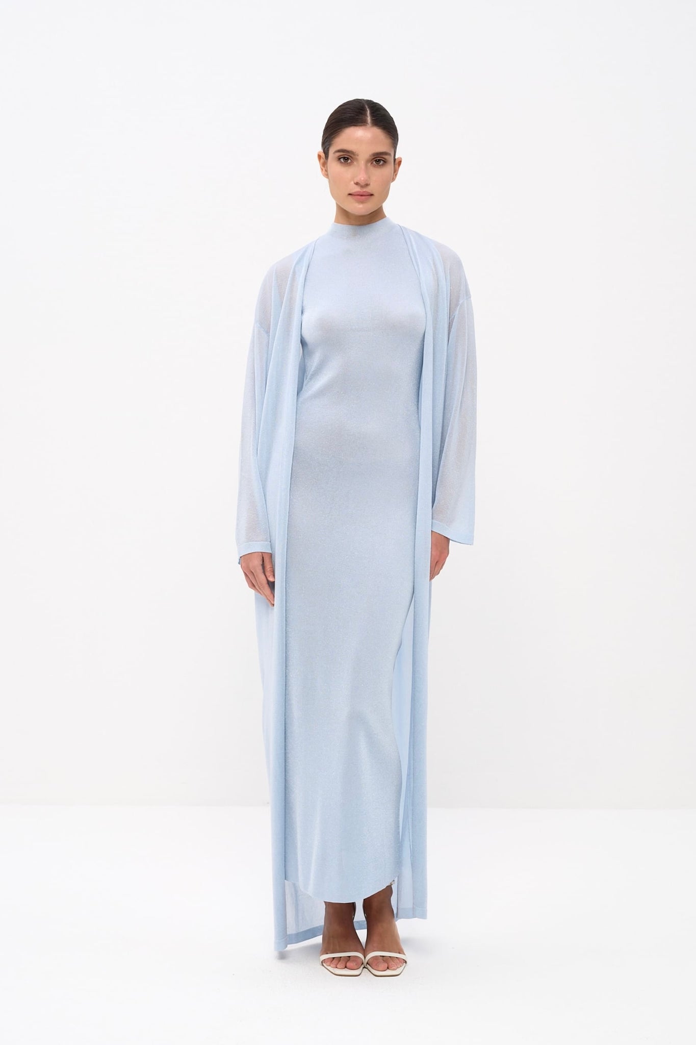 slim fit dress slacks Fall In Love With You Strapless Maxi Dress Sky Blue main image 1