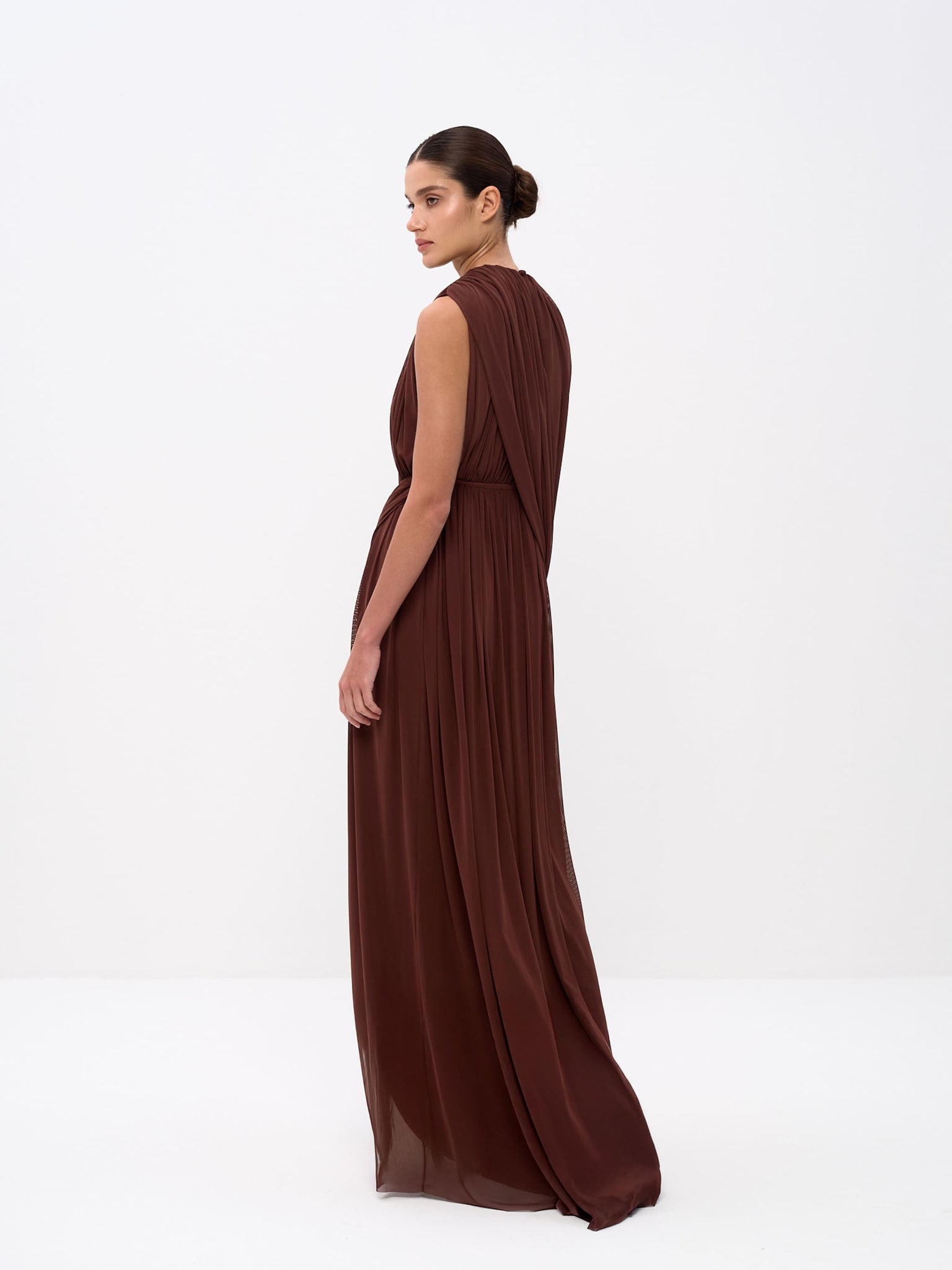 elora maxi dress Elora Draped Gown in Soft Jersey