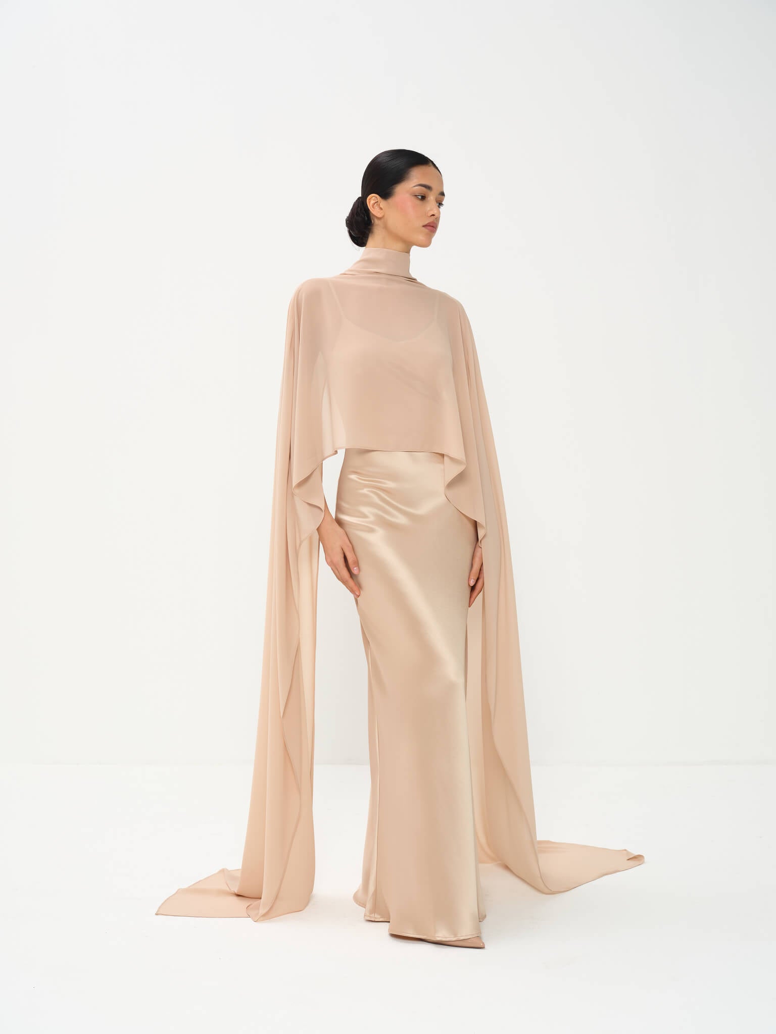 Almeria Statement Satin Gown - Lustrous Fabric with Graceful Movement and Elevated Formal Design - NRA Almeria Statement Satin Gown - Lustrous Fabric with Graceful Movement and Elevated Formal Design - NRA