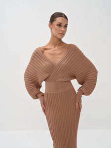Anisiia Maxi Dress in Viscose knit with Lurex