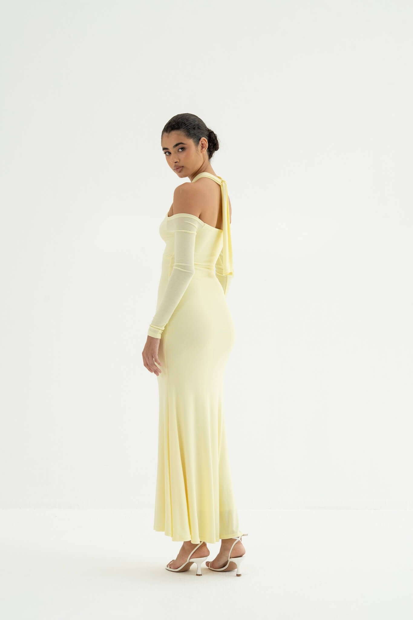Laurie Modern Halter Dress - Sleek Lines with Refined Cut-Out Detail for Day to Night Wear - NRA Laurie Modern Halter Dress - Sleek Lines with Refined Cut-Out Detail for Day to Night Wear - NRA