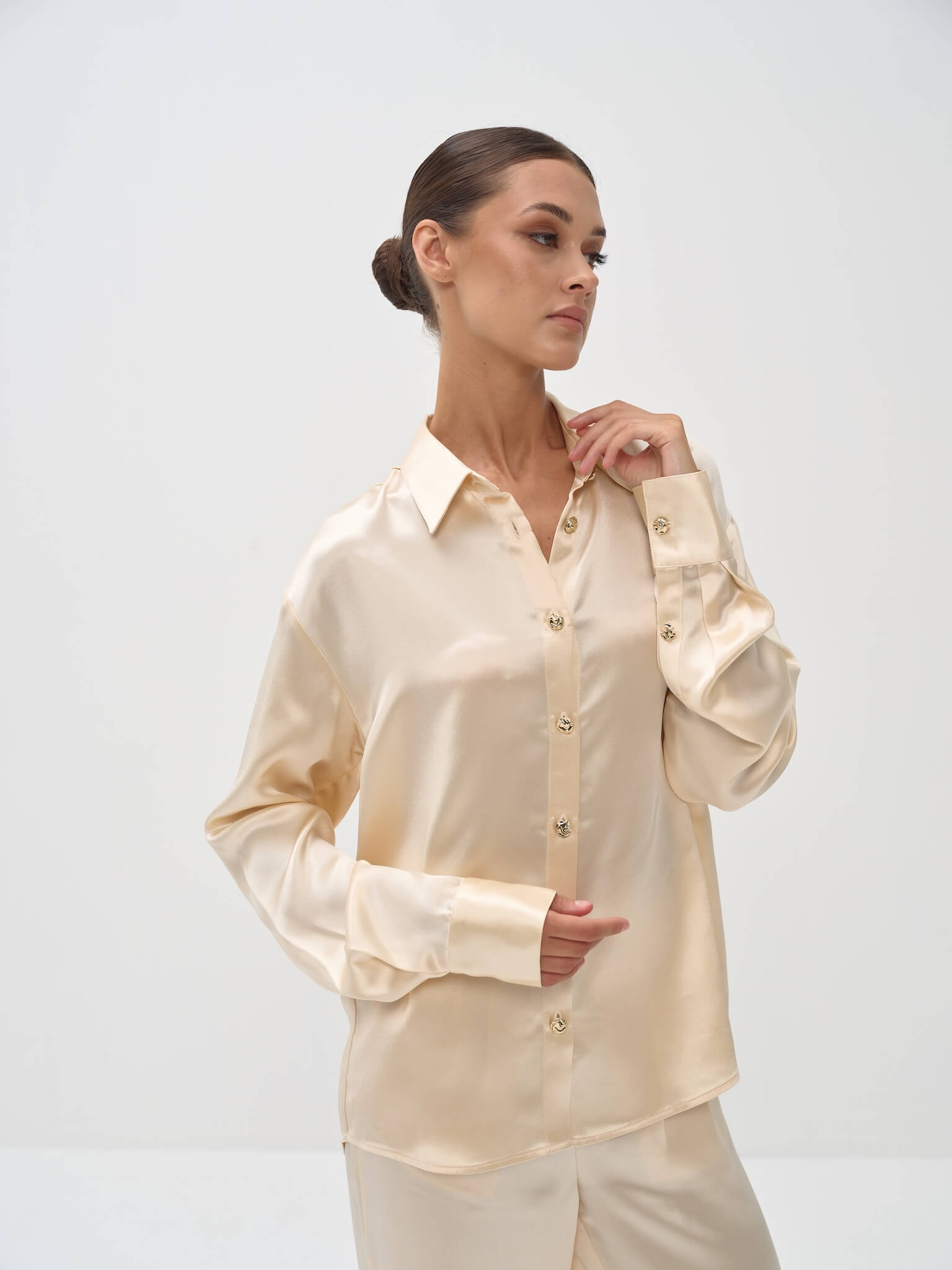 Roisin Shirt & Pants Set in Naia™ Satin
