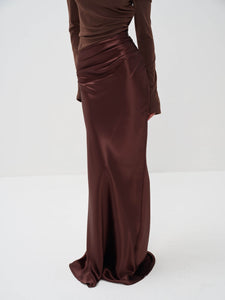 Eliane Asymmetrical Gown in Naia™ Satin