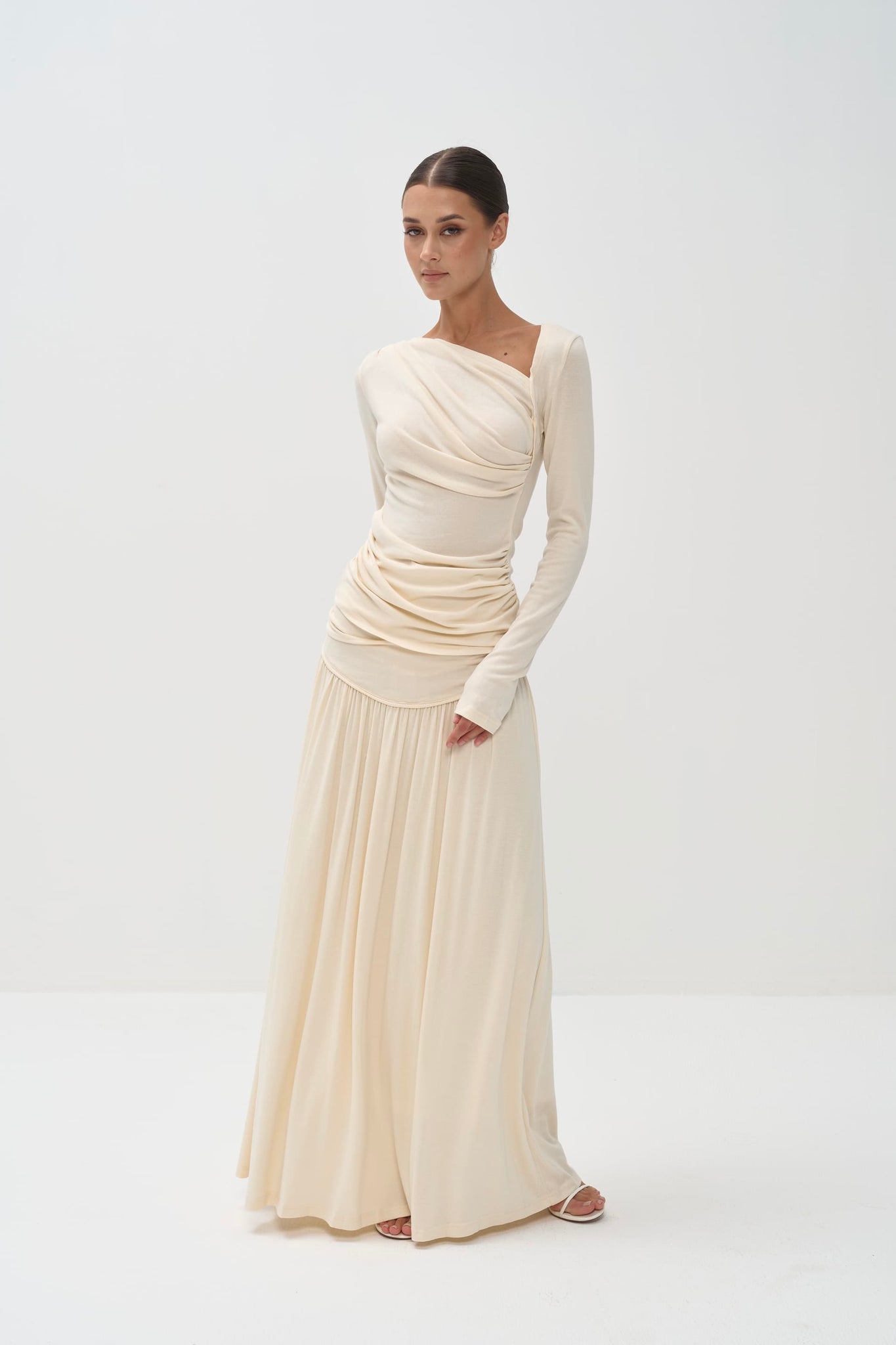 Ariana Draped Top & Maxi Skirt Set