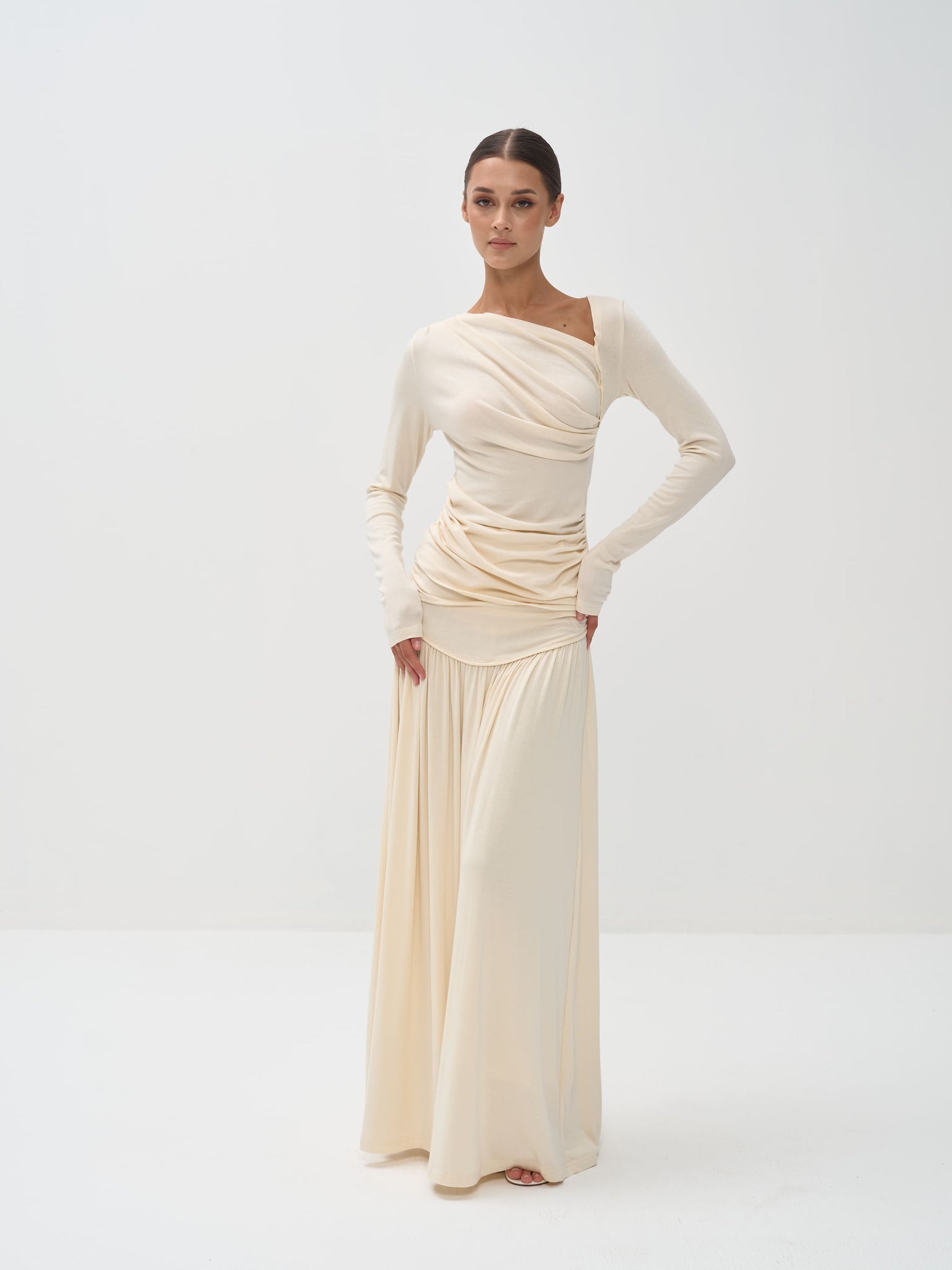 Ariana Draped Top & Maxi Skirt Set