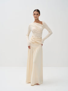 Ariana Draped Top & Maxi Skirt Set