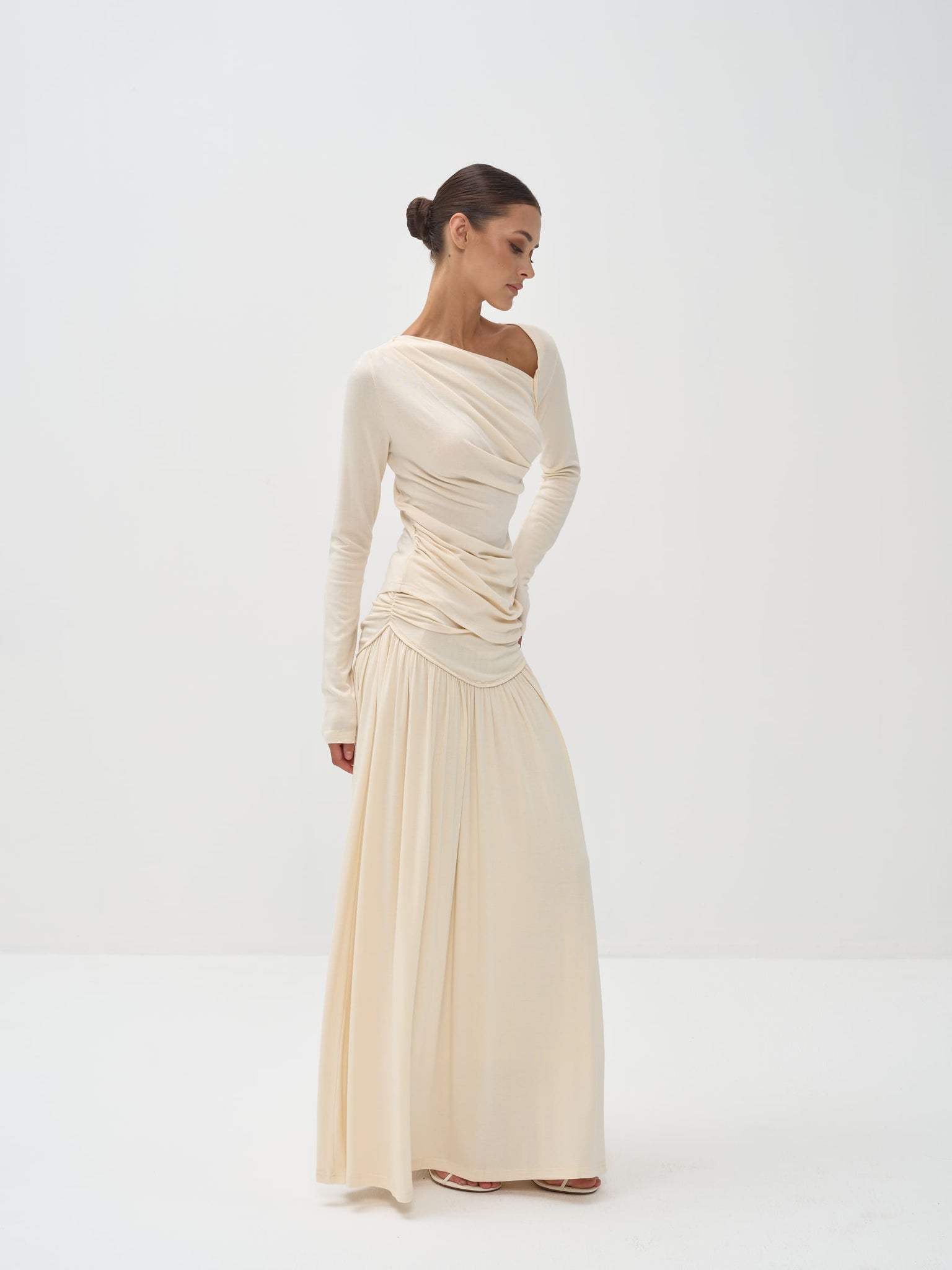 Ariana Draped Top & Maxi Skirt Set