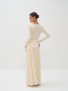 Ariana Draped Top & Maxi Skirt Set