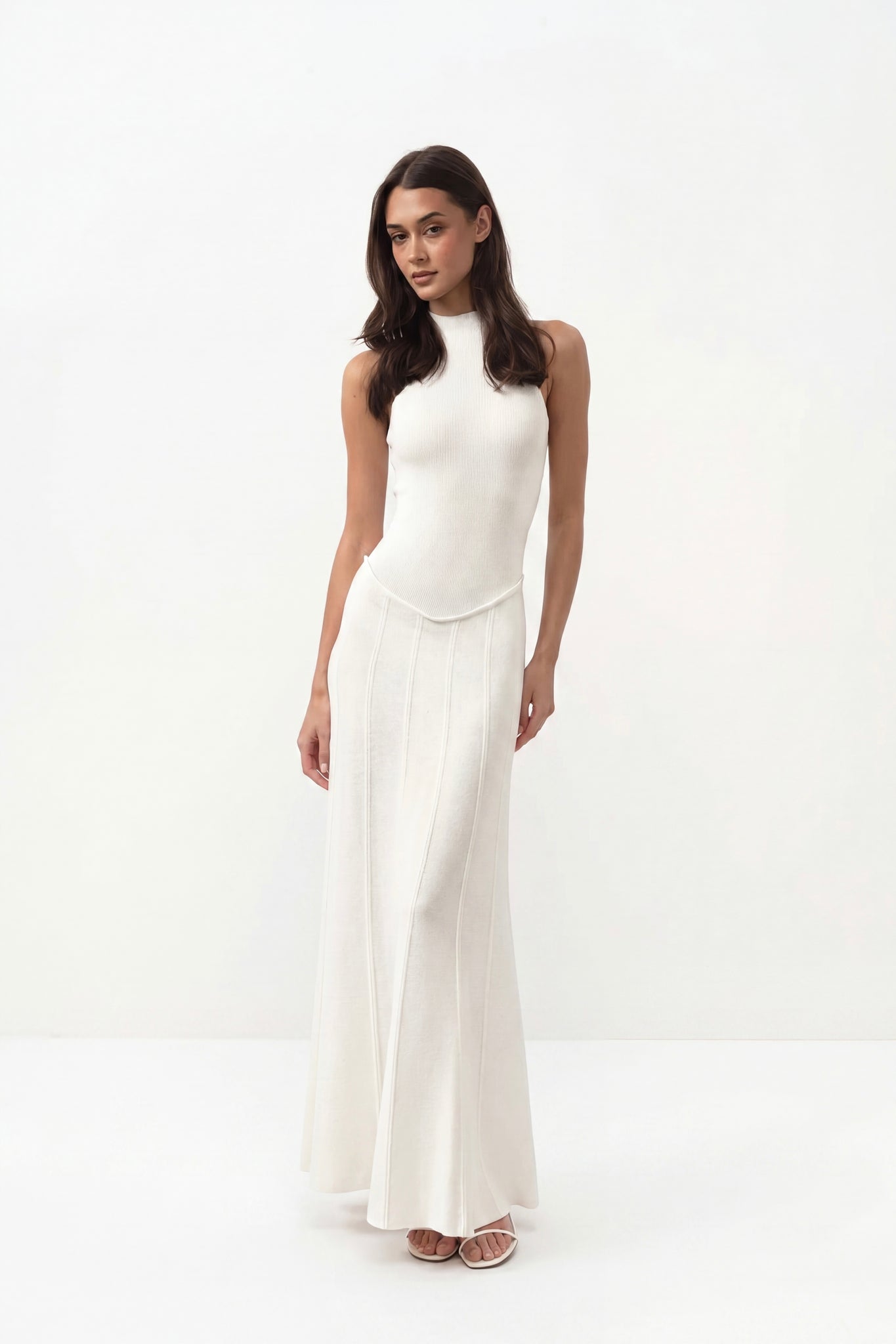 asteri high neck sleeveless maxi dress Asteri Maxi Dress in Cotton Knit