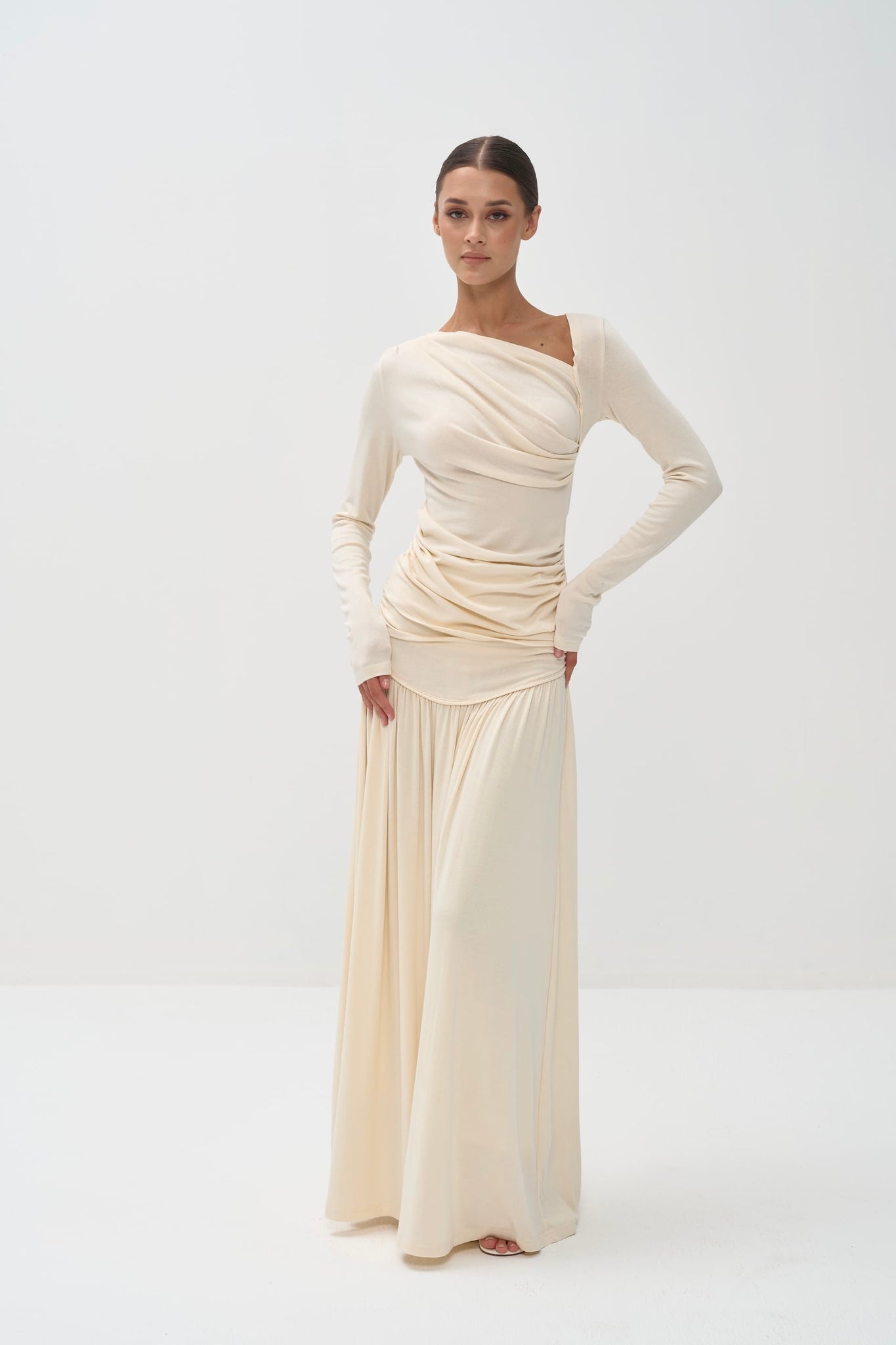 Ariana Draped Top & Maxi Skirt Set