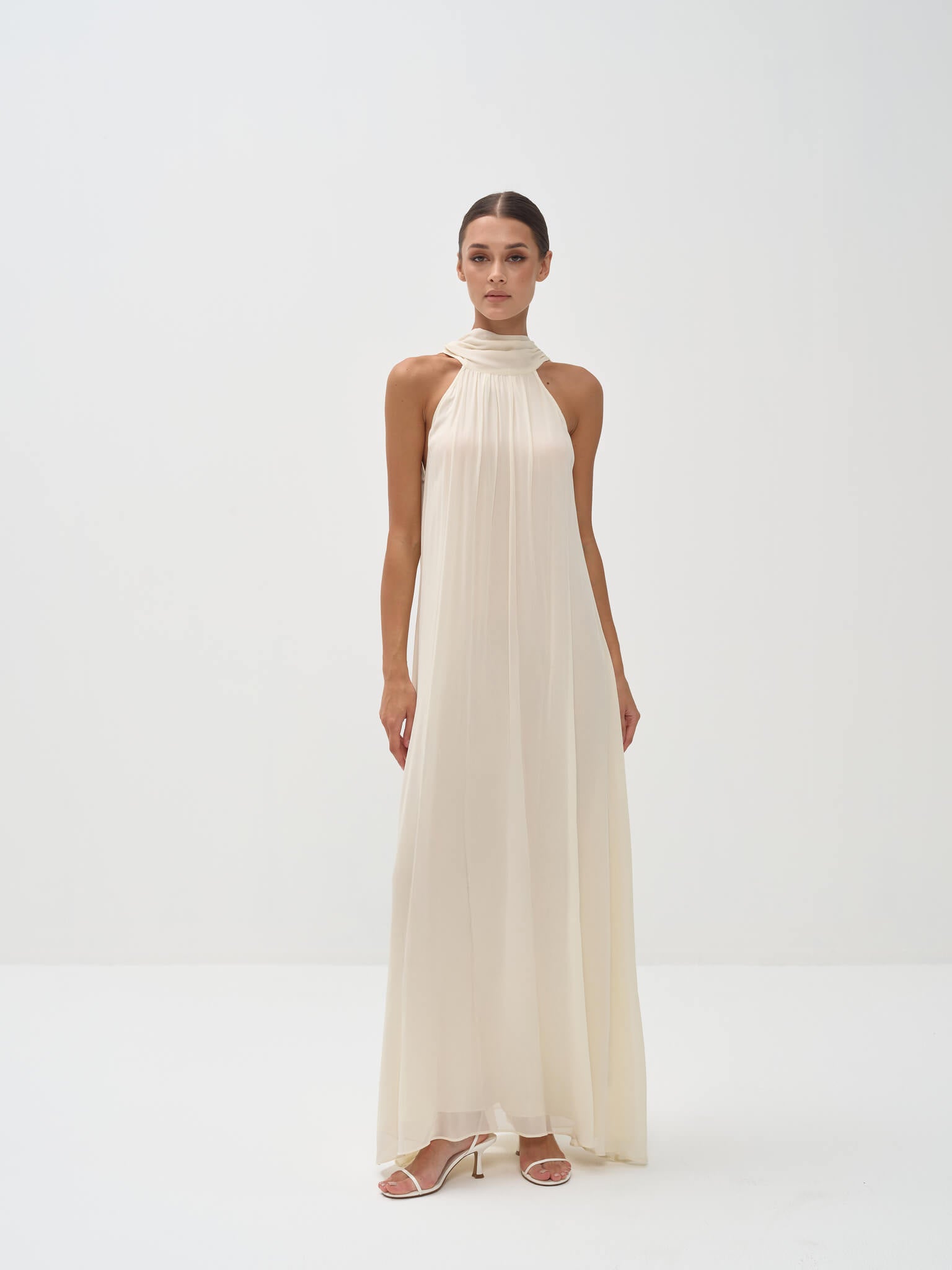 uo rosalia chiffon maxi dress Urban Outfitters UO Rosalia Chiffon Maxi Dress Polka Dot Printed S