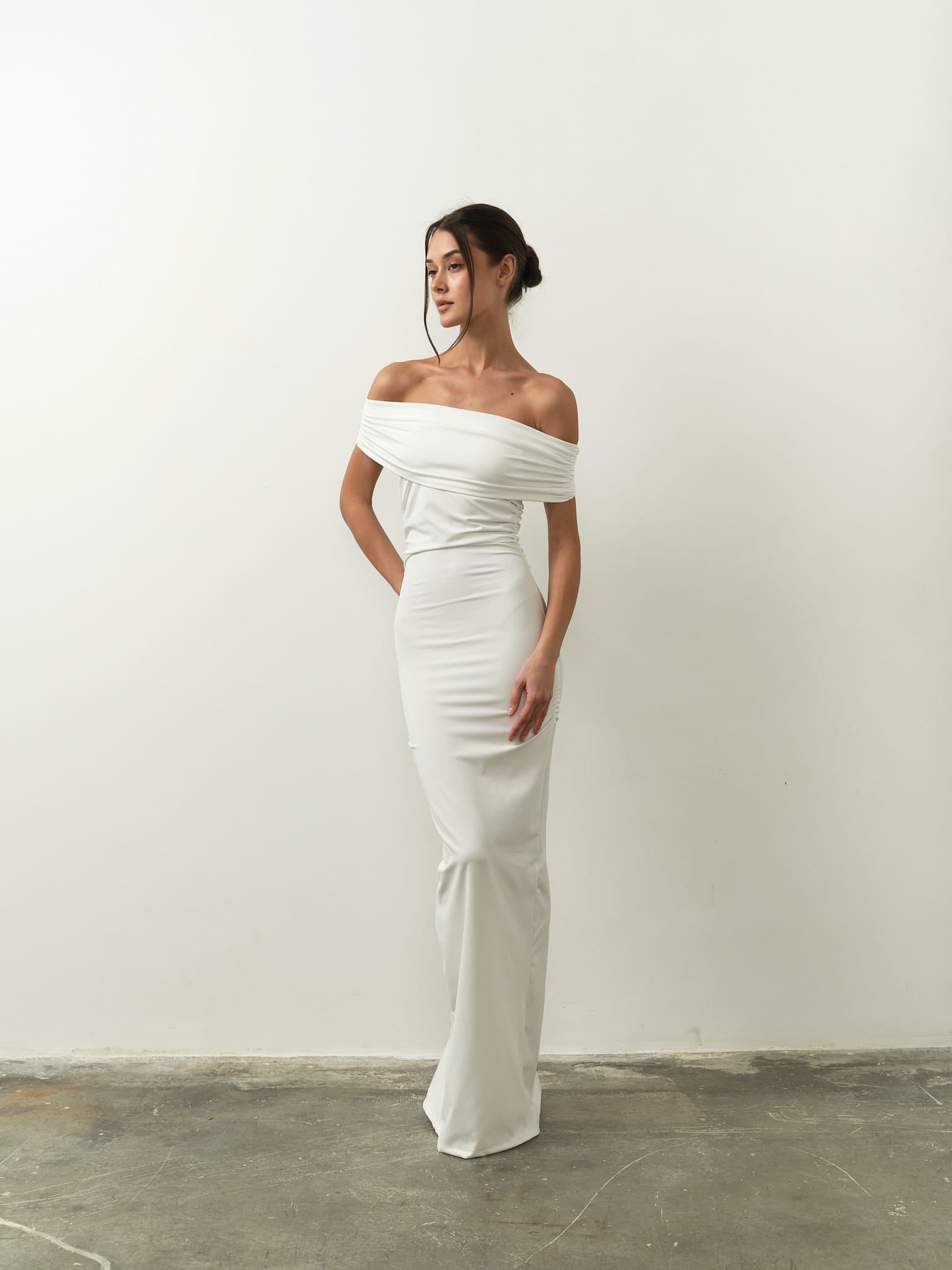 Scarlett Off-Shoulder Maxi Dress in Cotton NRA Scarlett Off-Shoulder Maxi Dress in Cotton NRA