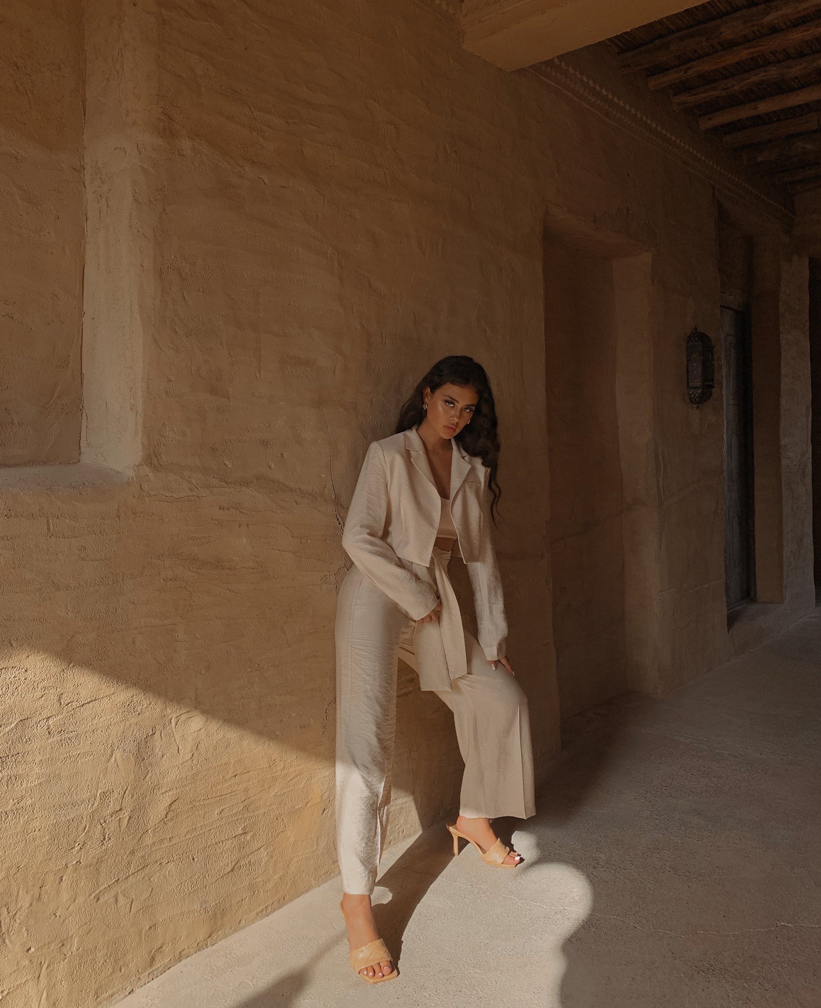 Athena Linen Power Suit